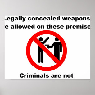 Poster Armes autorisées