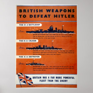 Poster Armes britanniques 2ÈME GUERRE MONDIALE -