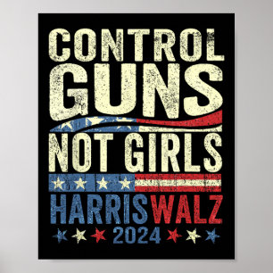 Poster Armes de contrôle et non filles droits des femmes 