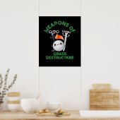 Poster Armes De Destruction De L'Herbe Golf Pun Dark BG (Cuisine)