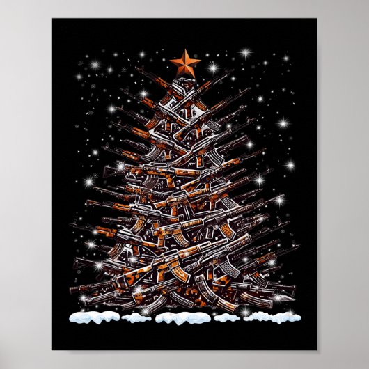 Poster Armes De Noël Arbre Drôle Hommes Noël 2024 Pour Ar (Devant)