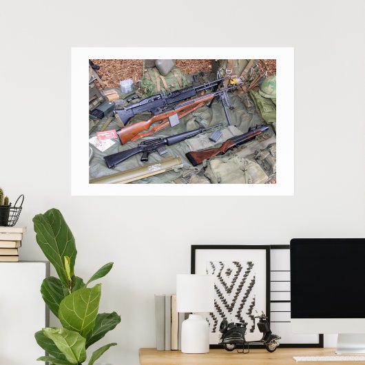 Poster Armes et engins de l'ère du Vietnam (Bureau à domicile)