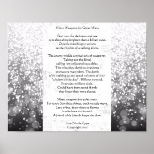 Poster Armes silencieuses pour des guerres tranquilles. P