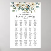 Poster Armoire de mariage élégante et verdoyante 20 table (Devant)