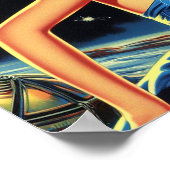 Poster Armoire d'espace rétro (Coin)