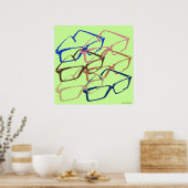 Poster Armoire Lunettes de sécurité de travail rétro (Cuisine)