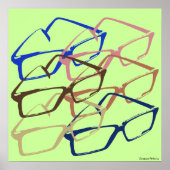 Poster Armoire Lunettes de sécurité de travail rétro (Devant)