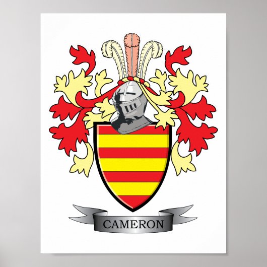 Poster Armoiries de Cameron Family Crest (Devant)