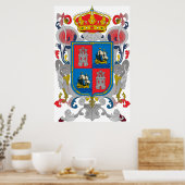 Poster Armoiries de Campeche Mexique Symbole officiel du  (Cuisine)