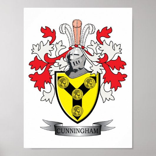 Poster Armoiries de Cunningham Family Crest (Devant)