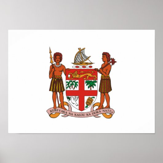 Poster Armoiries de Fidji (Devant)