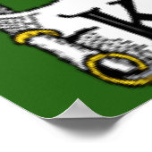 Poster Armoiries de Kirwin Drapeau irlandais Imprimer (Coin)