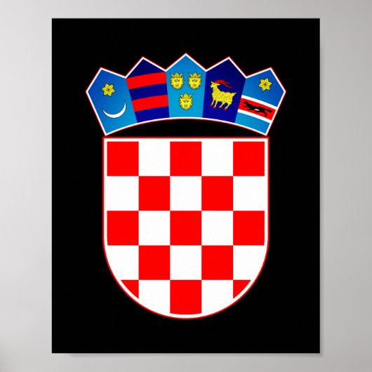 Poster Armoiries de la Croatie (Devant)