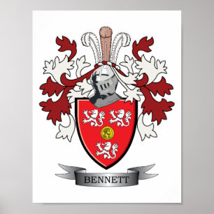 Poster Armoiries de la famille Bennett