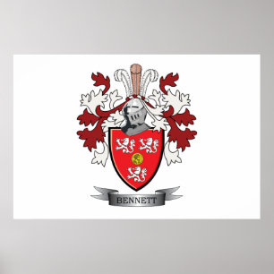 Poster Armoiries de la famille Bennett