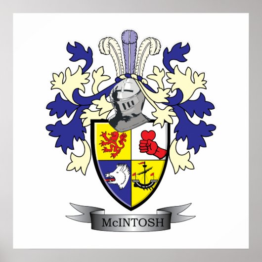 Poster Armoiries de la famille McIntosh (Devant)
