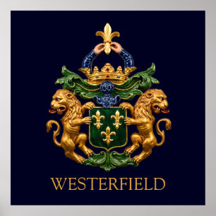 Poster Armoiries de la famille néerlandaise Westerfield. 