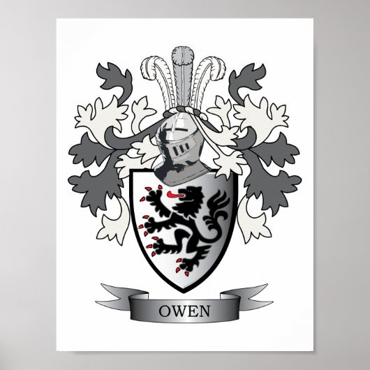 Poster Armoiries de la famille Owen Crest (Devant)
