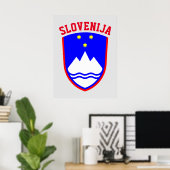 Poster Armoiries de la SLOVÉNIE (Bureau à domicile)