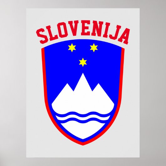 Poster Armoiries de la SLOVÉNIE (Devant)