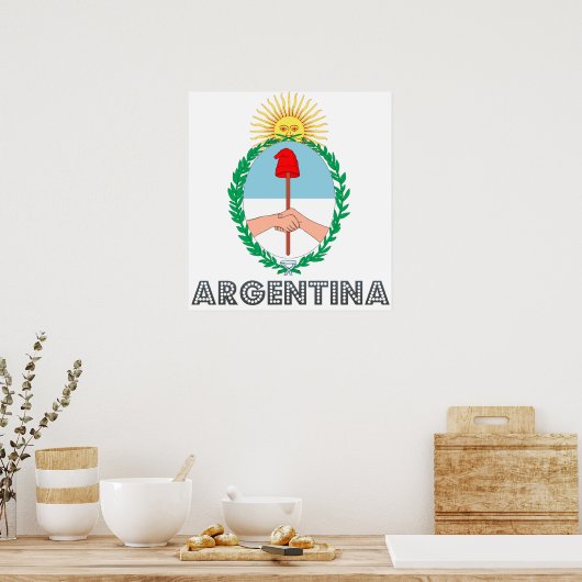 Poster Armoiries de l'Argentine (Cuisine)