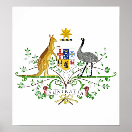 Poster Armoiries De L'Australie (Devant)