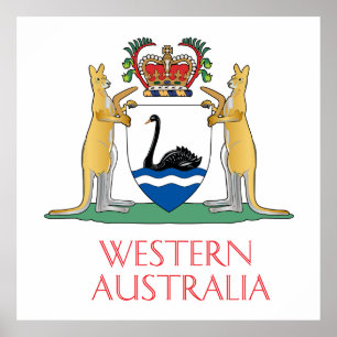Poster Armoiries de l'Australie occidentale