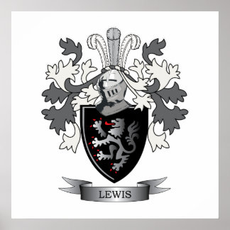 Poster Armoiries de Lewis Family Crest