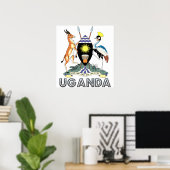 Poster Armoiries de l'Ouganda (Bureau à domicile)