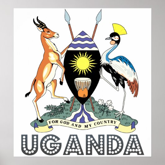 Poster Armoiries de l'Ouganda (Devant)