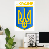 Poster Armoiries de l'Ukraine (Bureau à domicile)