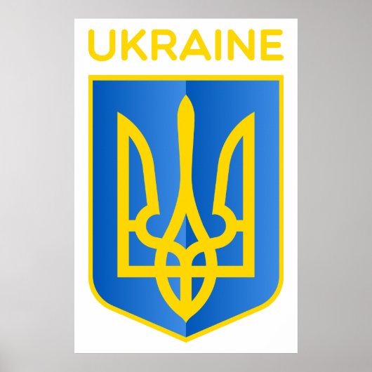 Poster Armoiries de l'Ukraine (Devant)