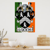 Poster Armoiries de Lyons Drapeau irlandais (Cuisine)