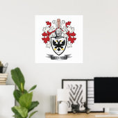Poster Armoiries de McCurdy Family Crest (Bureau à domicile)
