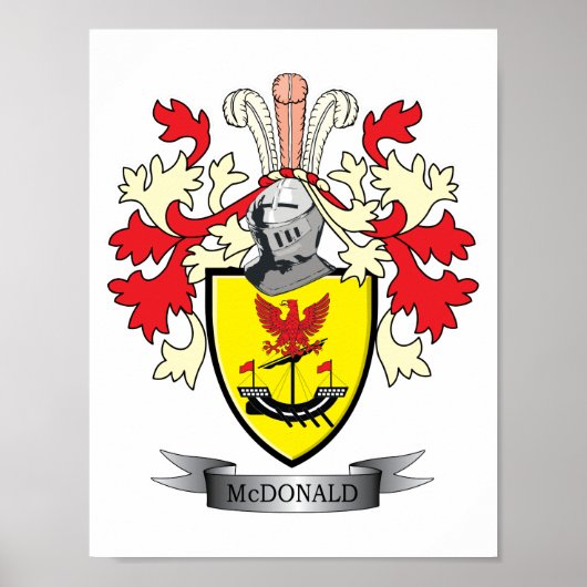 Poster Armoiries de McDonald Family Crest (Devant)