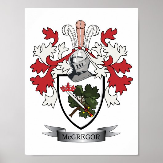 Poster Armoiries de McGregor Family Crest (Devant)