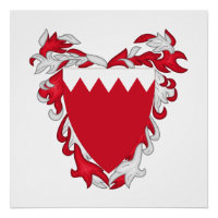 armoiries de pays de Bahreïn symbole emblème drape