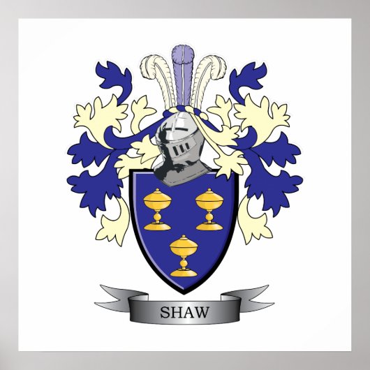 Poster Armoiries de Shaw Family Crest (Devant)