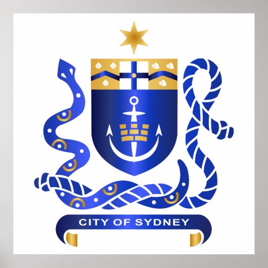Poster Armoiries de Sydney (Devant)