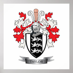 Poster Armoiries de Taylor Family Crest