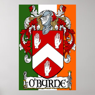Poster Armoiries d'O'Byrne Drapeau irlandais Imprimer