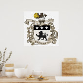 Poster Armoiries du colonel William Ball de Virginie (Cuisine)