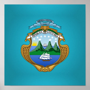 Poster Armoiries du Costa Rica