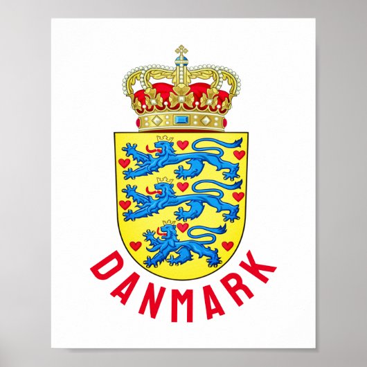 Poster Armoiries du Danemark (Devant)