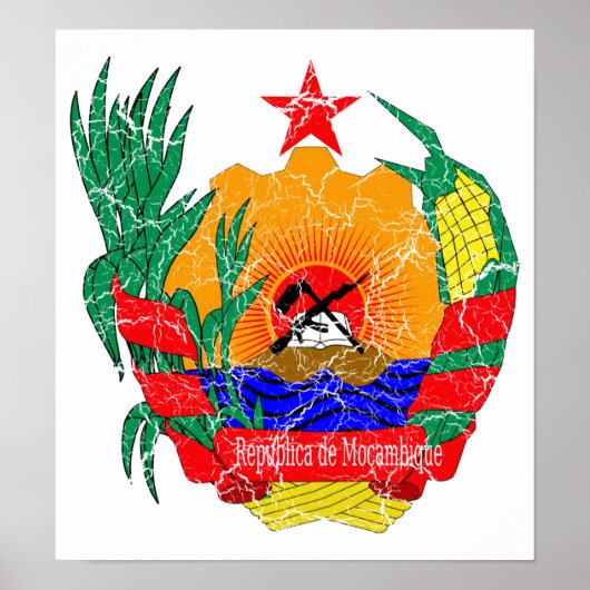 Poster Armoiries Du Mozambique (Devant)