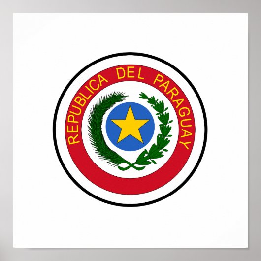 Poster Armoiries du Paraguay (Devant)
