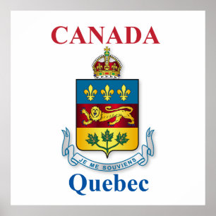 Poster Armoiries du Québec