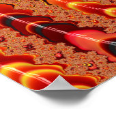 Poster Armoiries fractées d'Orange brillant et Jaune et d (Coin)