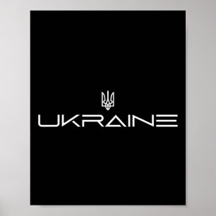 Poster Armoiries Minimalistes De L'Ukraine Fierté Ukraini