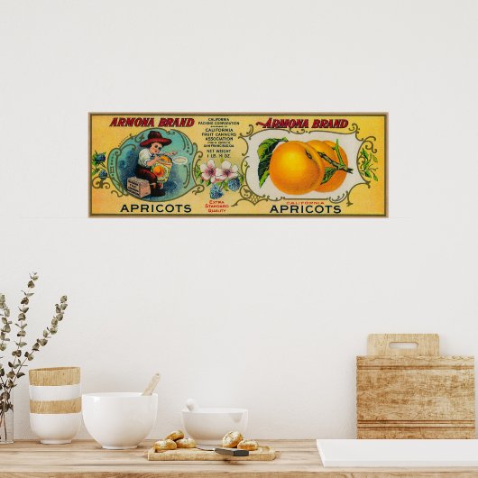 Poster Armona Apricot Étiquette (Cuisine)